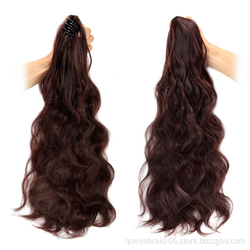 Ponytail Extension Claw Clip Long Wavy Curly Hair Extension Jaw Clip Ponytail Hairpiece Synthetic Pony Tail